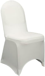 YOUR CHAIR COVERS - 6 Pack Ivory Stretch Spandex Banquet Chair Covers - Wedding Slip Premium Quality Cover by YourChairCovers