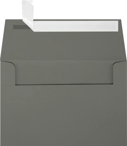 LUXPaper A4 Invitation Envelopes | Peel & Press | 4 1/4" x 6 1/4" | Smoke Gray | 80lb. Text | 250 Qty by LUXPaper