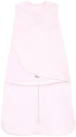 HALO 100% Cotton Sleepsack Swaddle, 3-Way Adjustable Wearable Blanket, TOG 1.5, Soft Pink, Small, 3-6 Months by HALO