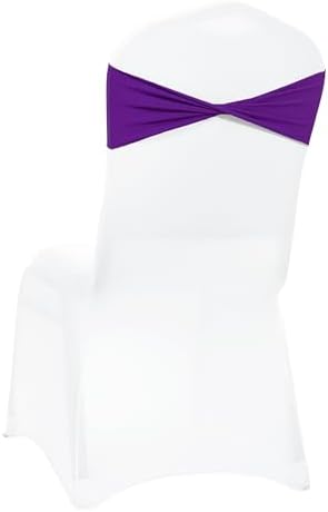 Pack of 200 Spandex Chair Sashes without Slider Buckles – Cadbury Purple - Image 5
