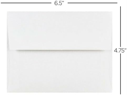 LUXPaper Custom Printed A6 Invitation Envelopes | 50 Qty | Personalized Address in Top Left Corner | 4 3/4" x 6 1/2" | Bright White | 24 lb. Text - Image 4