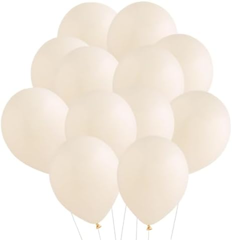 Fun Express Bulk 100 Pieces Tuftex Matte Lace 11" Natural Latex Balloons by FunExpress