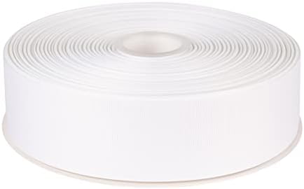2" X 100 Yards Solid Grosgrain Ribbon for Gift Wrapping Parties, Wedding Decoration, Crafts Sewing (White) by Fondersy