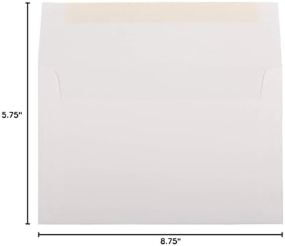 JAM PAPER A9 Strathmore Invitation Envelopes - 5 3/4 x 8 3/4 - Bright White Wove - 100/Pack - Image 3