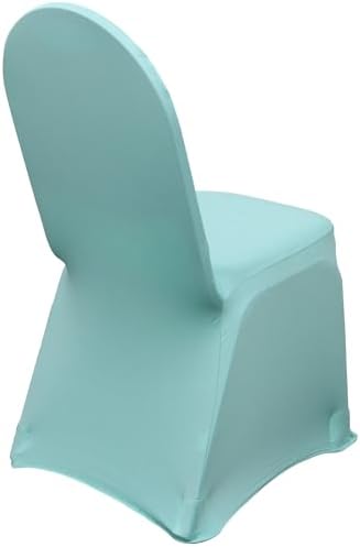 YOUR CHAIR COVERS - 100 Pack Stretch Spandex Banquet Chair Covers - Robin Egg, Wedding Slip Covers, Premium Quality Chair Cover - Image 4