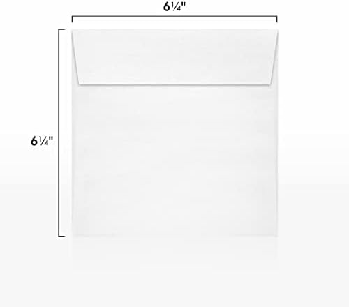 LUXPaper Square Invitation Envelopes | Peel & Press | 6 1/2" x 6 1/2" | Crystal Metallic | 80lb. Text | 250 Qty - Image 3