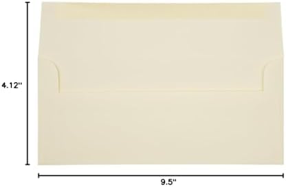 JAM PAPER #10 Business Strathmore Envelopes - 4 1/8 x 9 1/2 - Ivory Wove - 100/Pack - Image 7