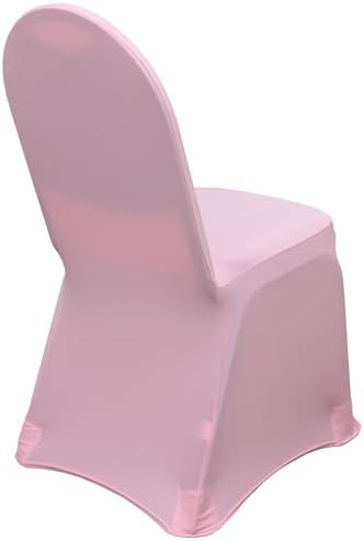 YOUR CHAIR COVERS - 6 Pack Stretch Spandex Banquet Chair Covers - Pink, Wedding Slip Covers, Premium Quality Chair Cover - Image 4