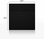 LUXPaper Square Invitation Envelopes | Peel & Press | 6 1/4" x 6 1/4" | Midnight Black | 80lb. Text | 250 Qty - Image 3