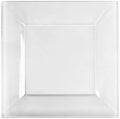 EcoQuality 9.5" inch Clear Square Plastic Plates - Disposable China Like Party Plates, Heavy Duty Salad Plates, Dessert Plate, Dinners, Dessert, Wedding, Serveware, Catering (240) by EcoQuality