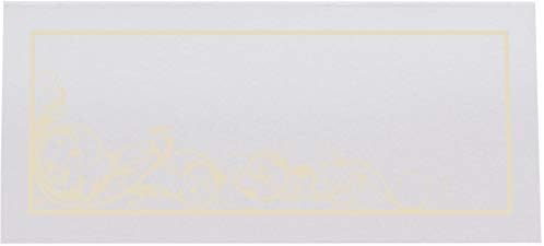 Scribble Vintage Swirl Place Cards, Ivory, Set of 60, Pre-cut and Scored - Image 3