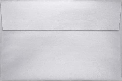 LUXPaper A9 Invitation Envelopes | Peel & Press | 5 3/4" x 8 3/4" | Silver Metallic | 80lb. Text | 500 Qty - Image 2