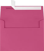 LUXPAPER A7 Invitation Envelopes for 5 x 7 Cards in 80 lb. Magenta, Printable Envelopes for Invitations, w/Peel and Press Seal, 250 Pack, Envelope Size 5 1/4 x 7 1/4 (Magenta) by LUXPaper