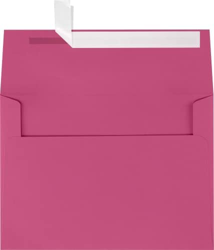 LUXPAPER A7 Invitation Envelopes for 5 x 7 Cards in 80 lb. Magenta, Printable Envelopes for Invitations, w/Peel and Press Seal, 250 Pack, Envelope Size 5 1/4 x 7 1/4 (Magenta) by LUXPaper