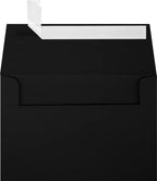 LUXPaper A4 Invitation Envelopes | Peel & Press | 4 1/4" x 6 1/4" | Midnight Black | 80lb. Text | 1,000 Qty by LUXPaper