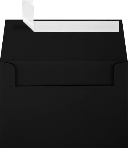 LUXPaper A4 Invitation Envelopes | Peel & Press | 4 1/4" x 6 1/4" | Midnight Black | 80lb. Text | 1,000 Qty by LUXPaper