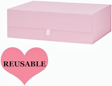 Extra Large Pink Gift Box 3 Pack 16.5x14x5.5 Inches,Gift Boxs for Presents with Lid Magnetic Closure Collapsible,Bridesmaid Proposal Box,Birthday, Christmas,for Clothes and Large Gifts - Image 7