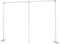 Wedding Arch Square Backdrop Stand Wedding Decorations Arch Party Ceremony Backdrop Stand Metal Stainless Steel Frame Wedding Arches for Ceremony Silver w/Steel Base (6X3m/19.69X9.84ft) by TouSuaRSi
