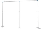 Wedding Arch Square Backdrop Stand Wedding Decorations Arch Party Ceremony Backdrop Stand Metal Stainless Steel Frame Wedding Arches for Ceremony Silver w/Steel Base (6X3m/19.69X9.84ft) by TouSuaRSi