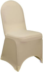 YOUR CHAIR COVERS – 6 Pack Champagne Stretch Spandex Banquet Chair Covers – Wedding Slipcovers, Premium Quality by YourChairCovers