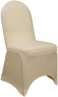 YOUR CHAIR COVERS - 50 Pack Stretch Spandex Banquet Chair Cover - Champagne, Wedding Slip Covers, Premium Quality Chair Cover by YourChairCovers