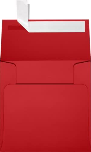 LUXPaper Square Invitation Envelopes | Peel & Press | 4" x 4" | Ruby Red | 80lb. Text | 500 Qty by LUXPaper