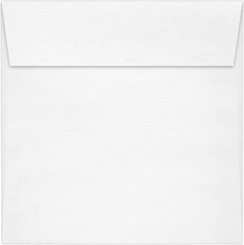 LUXPaper Square Invitation Envelopes | Peel & Press | 6 1/2" x 6 1/2" | Crystal Metallic | 80lb. Text | 250 Qty - Image 2