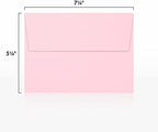 LUXPaper A7 Invitation Envelopes | Peel & Press | 5 1/4" x 7 1/4" | Candy Pink | 80lb. Text | 1,000 Qty - Image 3