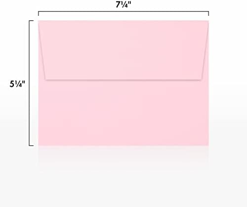 LUXPaper A7 Invitation Envelopes | Peel & Press | 5 1/4" x 7 1/4" | Candy Pink | 80lb. Text | 1,000 Qty - Image 3