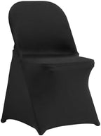 VEVOR Elastic Spandex Folding Chair Cover Universal Fit Chair Cover Removable Washable Protective Sofa Cover for Weddings, Festivals, Banquets, Parties, Celebrations, Dinners (Black-c, 30PCS) by VEVOR