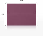 LUXPaper A7 Invitation Envelopes | Peel & Press | 5 1/4" x 7 1/4" | Vintage Plum | 80lb. Text | 1,000 Qty - Image 3