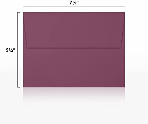 LUXPaper A7 Invitation Envelopes | Peel & Press | 5 1/4" x 7 1/4" | Vintage Plum | 80lb. Text | 1,000 Qty - Image 3
