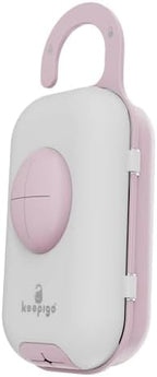 Keepigo| Baby Pink Diaper Bag Wipe Dispenser | 3-in-1 Portable Diaper Caddy Organizer, Baby Wipe Holder with Disposable Bags | Baby Essentials for Newborns, Toddlers, Travel & Baby Shower Gifts - Image 6