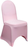 YOUR CHAIR COVERS - 6 Pack Stretch Spandex Banquet Chair Covers - Pink, Wedding Slip Covers, Premium Quality Chair Cover by YourChairCovers