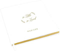 Andaz Press Personalized Baby Shower Guestbook with Gold Accents, So Little So Loved Custom Name, White Guest Sign in Registry 120 Pages 8.5 X 8.5 Memories Book for DIY, Scrapbook, Photo Album by AndazPress
