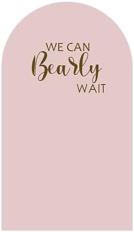 Pink Arch Backdrop Stand Covers for Parties We Can Bearly Wait Theme Arched Stretchy Fabric Cover Girls Baby Shower Birthday Party Decorations (4x7.2FT) - Image 2