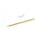 Andaz Press Personalized Wedding Guestbook with Gold Accents, Minimal Design White Guest Sign in Guest Registry 120 Pages 8.5 X 8.5 Memories Book for DIY, Scrapbook, Photo Album by AndazPress