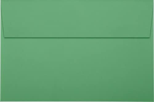 LUXPaper A9 Invitation Envelopes | 5 3/4" x 8 3/4"| Holiday Green | 80lb. Text | 500 Qty - Image 2