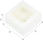 Bakepacker Cookie Boxes With Window, White, 6x6x3 inches, 100pcs - Image 4