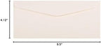 JAM PAPER #10 Business Strathmore Envelopes - 4 1/8 x 9 1/2 - Natural White Linen - 100/Pack - Image 6