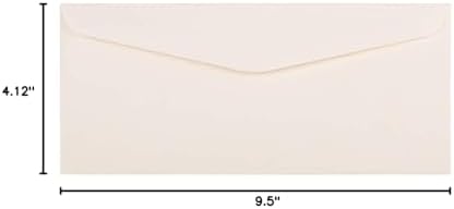 JAM PAPER #10 Business Strathmore Envelopes - 4 1/8 x 9 1/2 - Natural White Linen - 100/Pack - Image 6