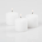 Set of 72 Richland Votive Candles White Unscented and 72 Clear Glass Eastland Votive Holders - Image 3