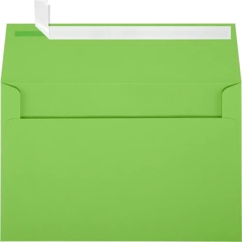 LUXPaper A9 Invitation Envelopes | Peel & Press | 5 3/4" x 8 3/4" | Limelight Green | 80lb. Text | 250 Qty by LUXPaper