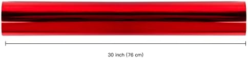 RUSPEPA Red Metallic Wrapping Paper - Solid Color Paper Perfect for Wedding, Birthday, Christmas, Baby Shower - 30 Inches x 100 Feet - Image 2