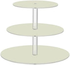 J JOYSAY Beige Pattern Acrylic Cupcake Stand 3 Tier Dessert Table Display Set Clear Cake Stands for Wedding Party Baby Shower Decorations Easy Assembly Donut Tower by J+JOYSAY