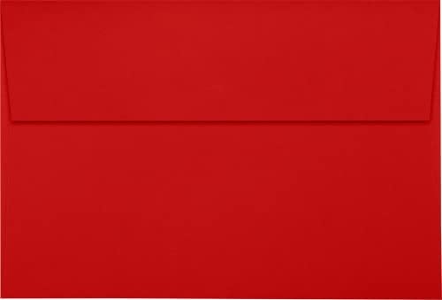 LUXPaper A8 Invitation Envelopes | Peel & Press | 5 1/2" x 8 1/8" | Ruby Red | 80lb. Text | 500 Qty - Image 2