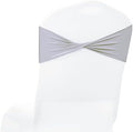 MDS Pack of 150 Spandex Chair Sashes Without Slider Buckles – Light Silver by MDS