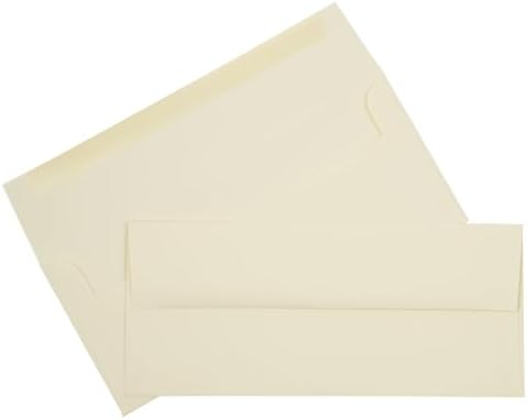 JAM PAPER #10 Business Strathmore Envelopes - 4 1/8 x 9 1/2 - Ivory Wove - 100/Pack - Image 5