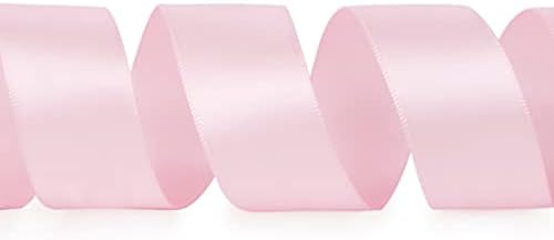 Ribbli Double Faced Light Pink Baby Pink Satin Ribbon,1” x Continuous 25 Yards,Use for Bows Bouquet,Gift Wrapping,Baby Shower,Floral Arrangement (Pack of 3) - Image 2