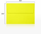 LUXPAPER A7 Invitation Envelopes for 5 x 7 Cards in 80 lb. Citrus, Printable Envelopes for Invitations, w/Peel and Press Seal, 250 Pack, Envelope Size 5 1/4 x 7 1/4 (Yellow-Green) - Image 3